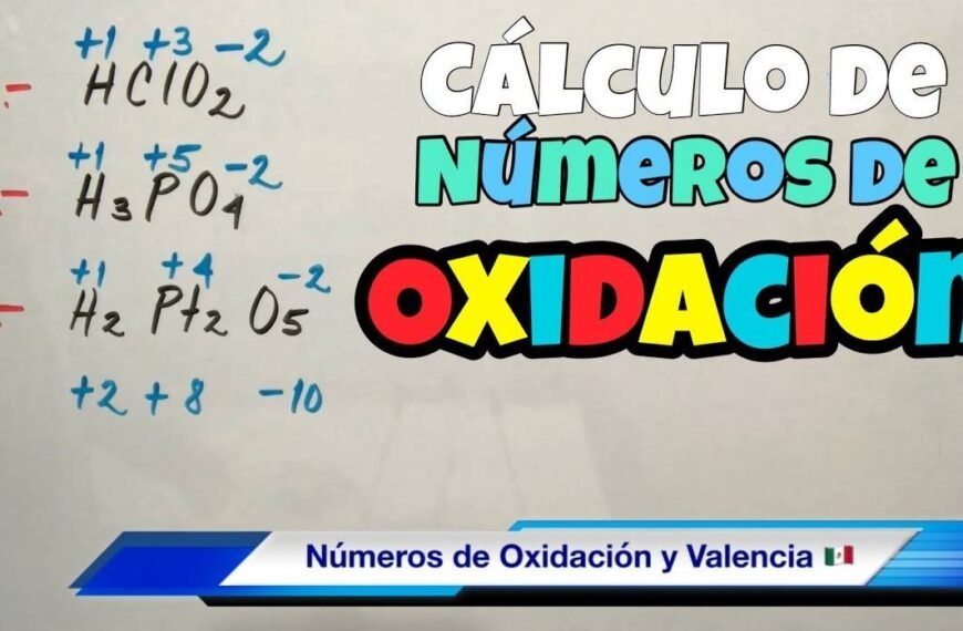 Qué es número de oxidación